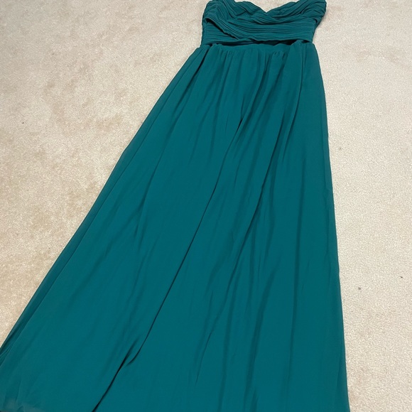 Emerald Green Prom Dress - Large - Picture 2 of 5